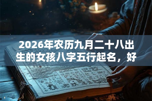 2026年农历九月二十八出生的女孩八字五行起名，好名字大全