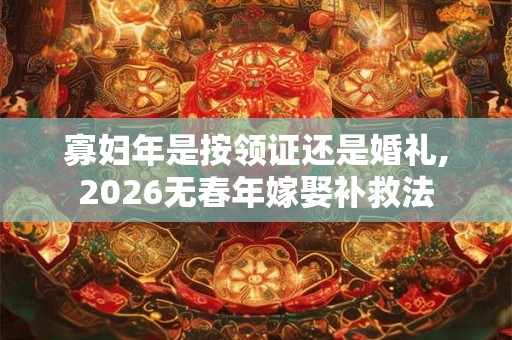 寡妇年是按领证还是婚礼,2026无春年嫁娶补救法