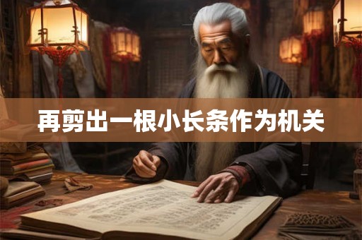 再剪出一根小长条作为机关