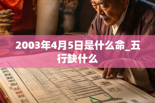 2003年4月5日是什么命_五行缺什么