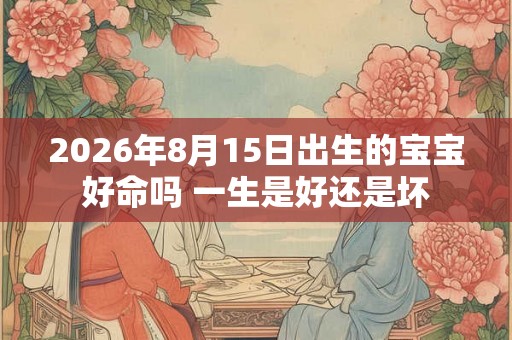 2026年8月15日出生的宝宝好命吗 一生是好还是坏