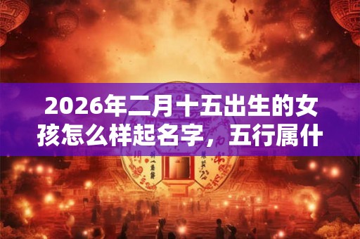 2026年二月十五出生的女孩怎么样起名字,五行属什么 2026年二月十五出生的女孩怎么样起名字,五行属什么