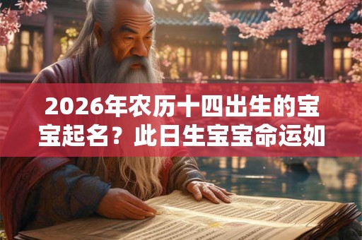 2026年农历十四出生的宝宝起名?此日生宝宝命运如何? 2026年农历十四出生的宝宝起名?此日生宝宝命运如何?