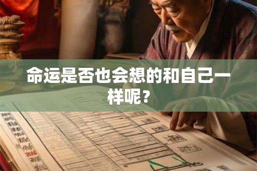 命运是否也会想的和自己一样呢？