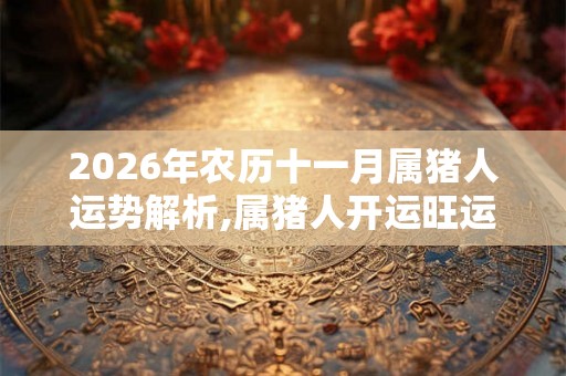 2026年农历十一月属猪人运势解析,属猪人开运旺运方法? 2026年农历十一月属猪人运势解析,属猪人开运旺运方法?