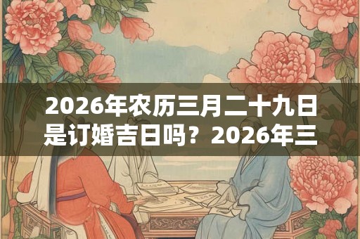 2026年农历三月二十九日是订婚吉日吗?2026年三月订婚吉日有哪几天? 2026年农历三月二十九日是订婚吉日吗?2026年三月订婚吉日有哪几天?