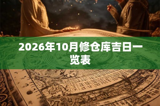 2026年10月修仓库吉日一览表