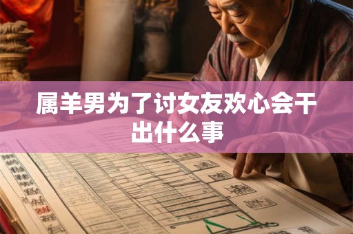 属羊男为了讨女友欢心会干出什么事