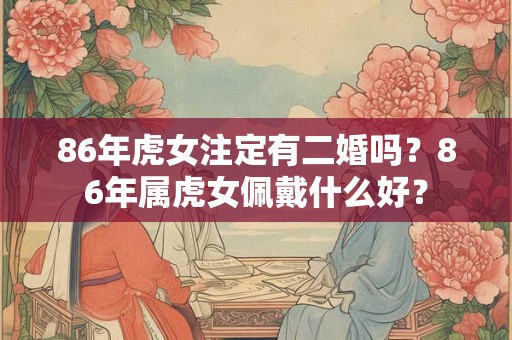 86年虎女注定有二婚吗?86年属虎女佩戴什么好? 86年虎女注定有二婚吗?86年属虎女佩戴什么好?