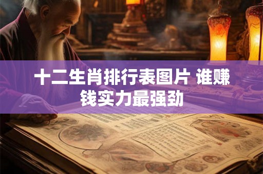 十二生肖排行表图片 谁赚钱实力最强劲