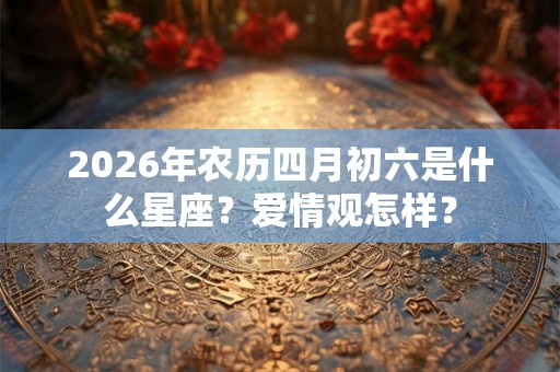 2026年农历四月初六是什么星座？爱情观怎样？