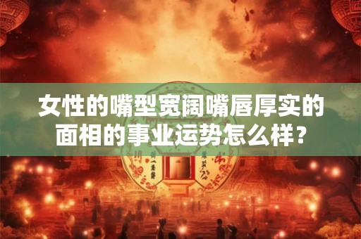 女性的嘴型宽阔嘴唇厚实的面相的事业运势怎么样？