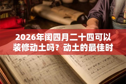 2026年闰四月二十四可以装修动土吗?动土的最佳时间? 2026年闰四月二十四可以装修动土吗?动土的最佳时间?
