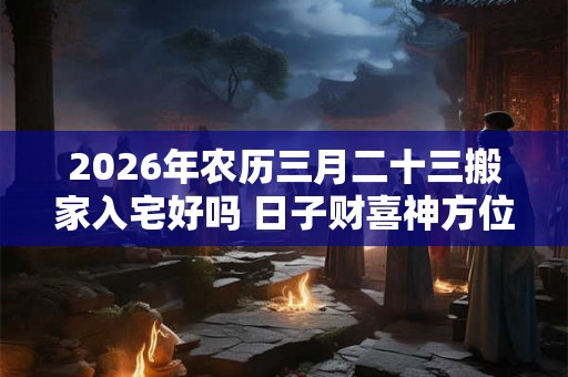 2026年农历三月二十三搬家入宅好吗 日子财喜神方位