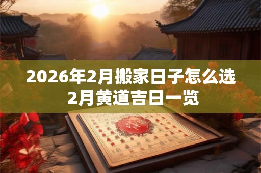 2026年2月搬家日子怎么选 2月黄道吉日一览 2026年2月搬家日子怎么选 2月黄道吉日一览