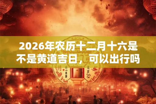 2026年农历十二月十六是不是黄道吉日，可以出行吗？