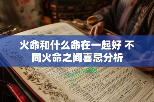 火命和什么命在一起好 不同火命之间喜忌分析