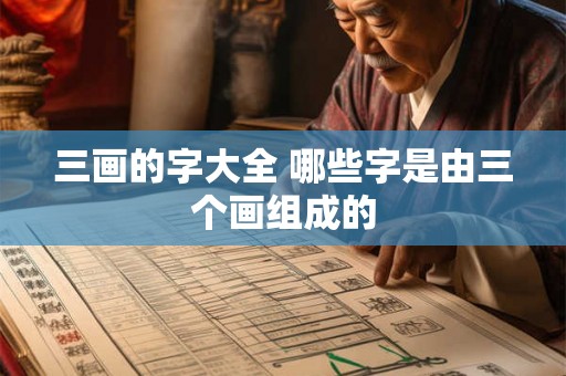 三画的字大全 哪些字是由三个画组成的