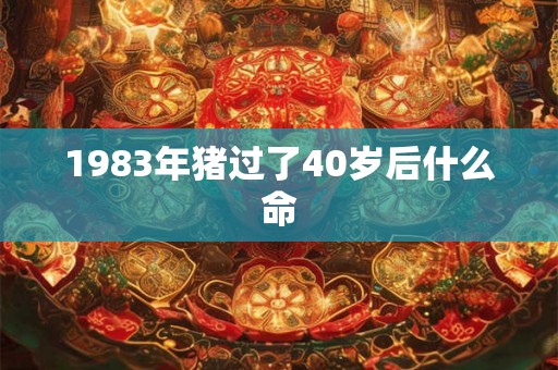 1983年猪过了40岁后什么命 1983年猪过了40岁后什么命
