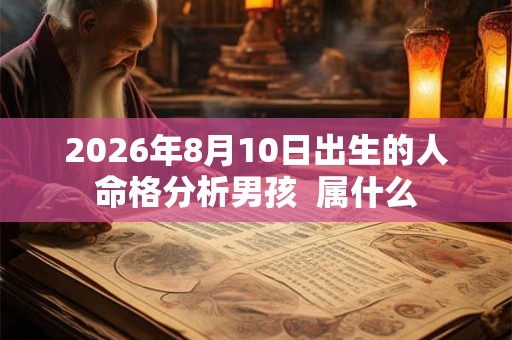 2026年8月10日出生的人命格分析男孩  属什么