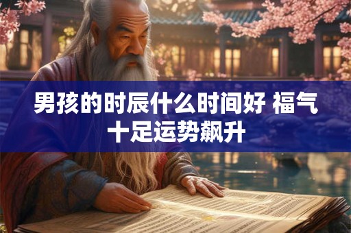 男孩的时辰什么时间好 福气十足运势飙升