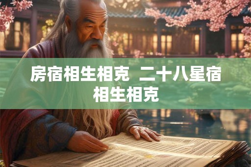 房宿相生相克  二十八星宿相生相克
