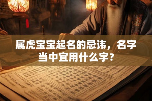 属虎宝宝起名的忌讳，名字当中宜用什么字？