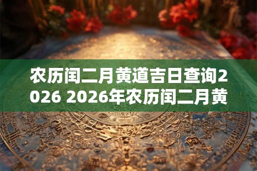 农历闰二月黄道吉日查询2026 2026年农历闰二月黄道吉日查询