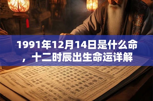 1991年12月14日是什么命，十二时辰出生命运详解