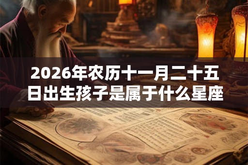 2026年农历十一月二十五日出生孩子是属于什么星座？