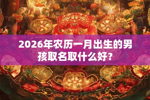 2026年农历一月出生的男孩取名取什么好？