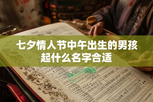 七夕情人节中午出生的男孩起什么名字合适