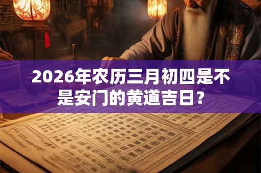 2026年农历三月初四是不是安门的黄道吉日？