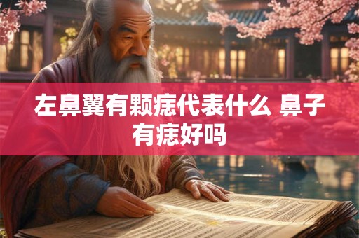 左鼻翼有颗痣代表什么 鼻子有痣好吗