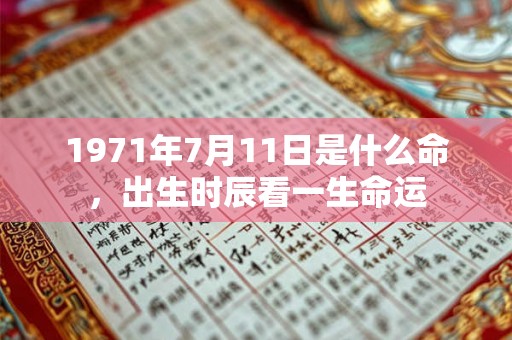 1971年7月11日是什么命，出生时辰看一生命运