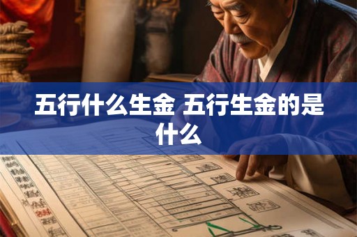 五行什么生金 五行生金的是什么