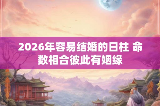 2026年容易结婚的日柱 命数相合彼此有姻缘