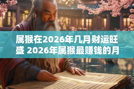 属猴在2026年几月财运旺盛 2026年属猴最赚钱的月份是