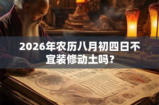 2026年农历八月初四日不宜装修动土吗？