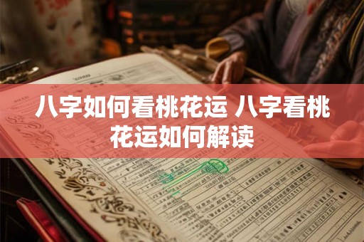 八字如何看桃花运 八字看桃花运如何解读