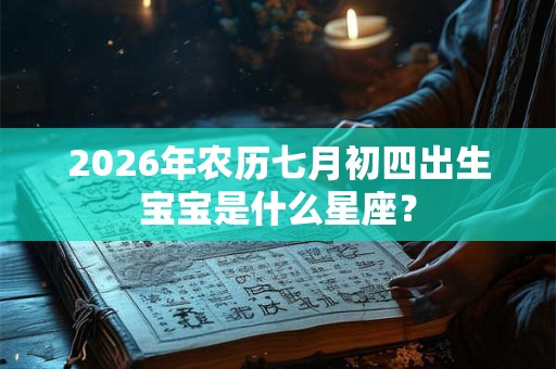 2026年农历七月初四出生宝宝是什么星座? 2026年农历七月初四出生宝宝是什么星座?
