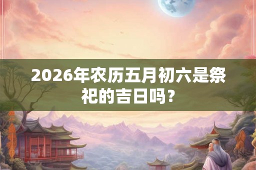 2026年农历五月初六是祭祀的吉日吗？