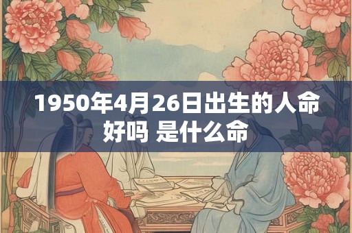1950年4月26日出生的人命好吗 是什么命