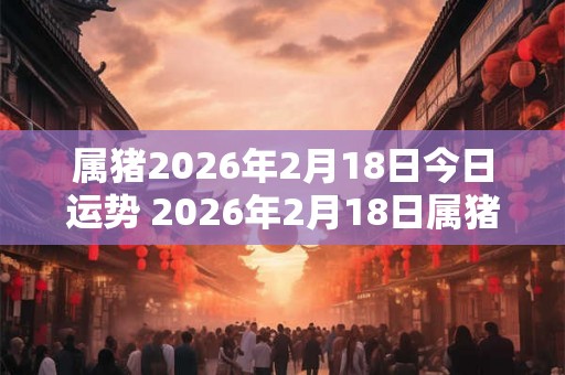 属猪2026年2月18日今日运势 2026年2月18日属猪人运势