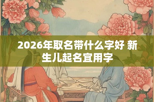 2026年取名带什么字好 新生儿起名宜用字