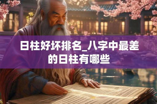 日柱好坏排名_八字中最差的日柱有哪些
