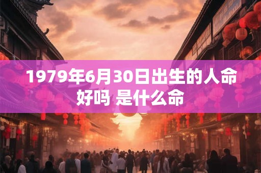 1979年6月30日出生的人命好吗 是什么命