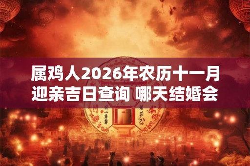 属鸡人2026年农历十一月迎亲吉日查询 哪天结婚会幸福 属鸡人2026年农历十一月迎亲吉日查询 哪天结婚会幸福