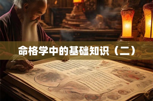 命格学中的基础知识（二）