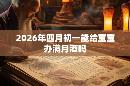 2026年四月初一能给宝宝办满月酒吗